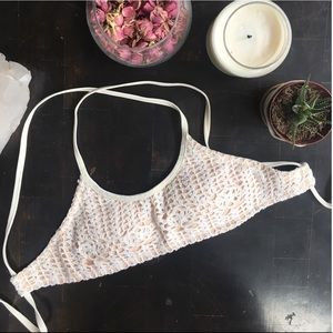Bohemian White Lace Bathing Suit Top